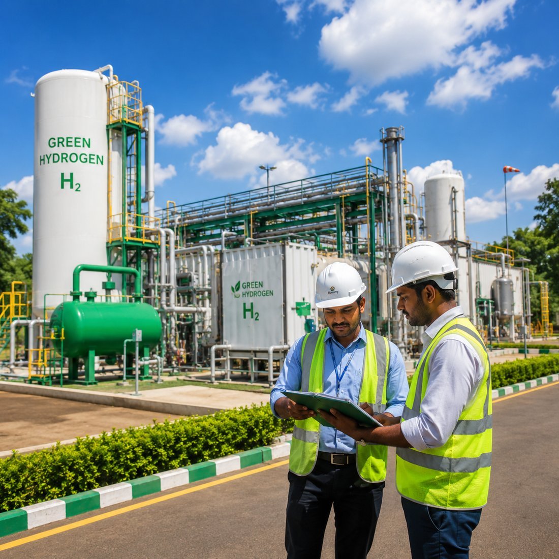 Green hydrogen electrolyzer infrastructure